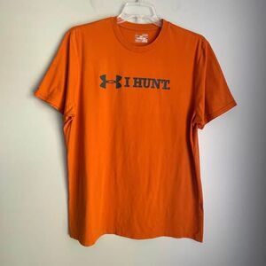 Under Armour Heat Gear T-Shirt Men's XL Loose Fit Hunting Orange Short Sleeve